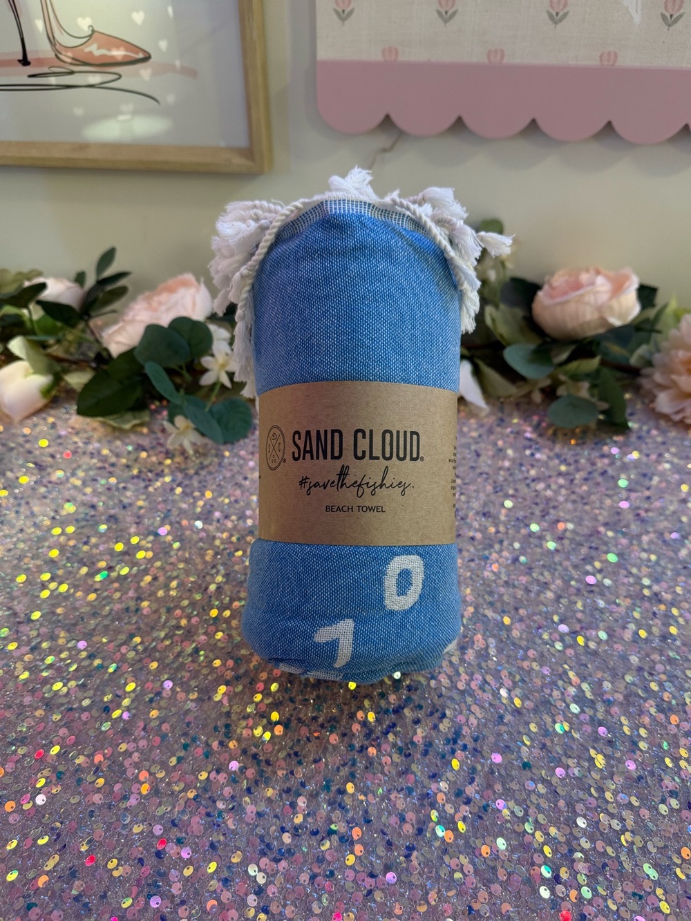 NWT Sand Cloud Beach Towel in ‘Sei Whale Tail’